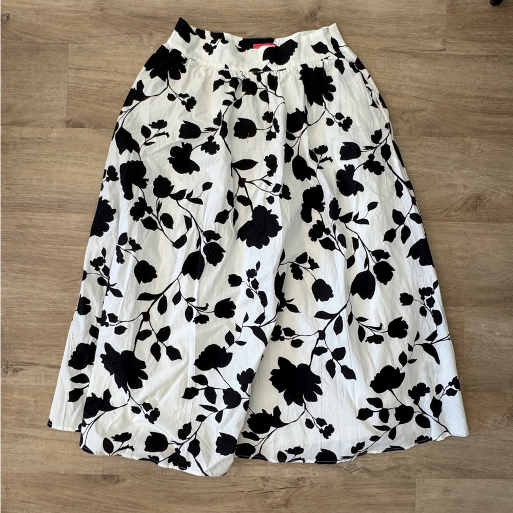 Flying Tomato Midi Poplin Floral Skirt Sz M - Picture 2 of 8